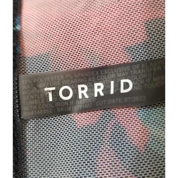 TORRID Women's Multicolor Floral Smock Waist Swim Coverup Dress Size Plus 3/3X. - Picture 7 of 10